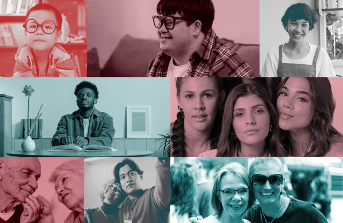 Collage of photos showcasing diverse group of people.